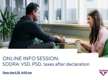 SODRA INFO SESSION: VSD, PSD, taxes after declaration